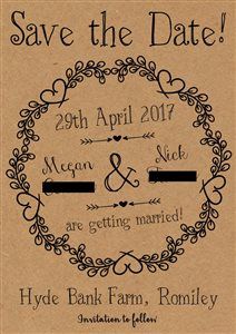 Re: Flash me your rustic style invitations