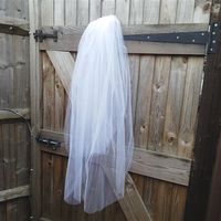 For Sale: Wedding dress with Long detailed train  £ 200 and Veil £ 10 each (short)