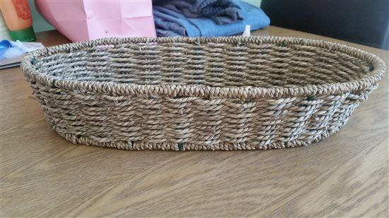 items for sale - pale blue bridesmaid dress, fishtail hoop, baskets, candle holders, chocolate mould