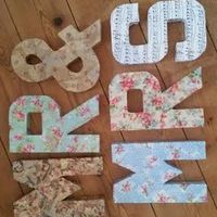 items for sale - pale blue bridesmaid dress, fishtail hoop, baskets, candle holders, chocolate mould