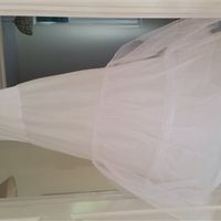items for sale - pale blue bridesmaid dress, fishtail hoop, baskets, candle holders, chocolate mould