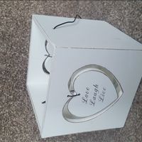 items for sale - pale blue bridesmaid dress, fishtail hoop, baskets, candle holders, chocolate mould