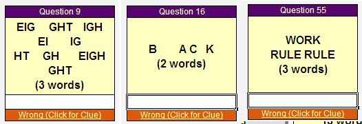 Help me!!! Quizzy type things..