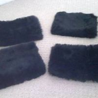 4 (brand new) black faux fur hand muffs