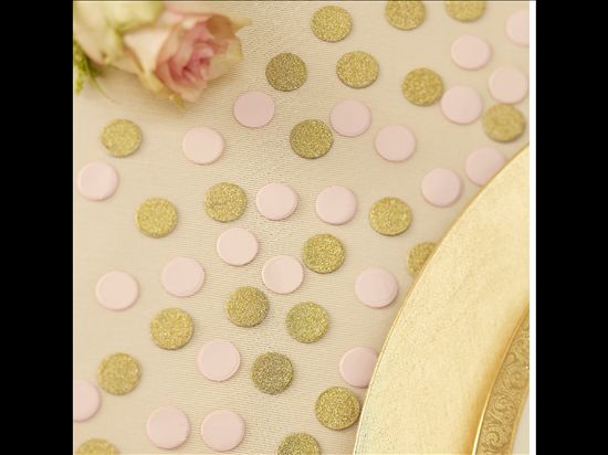 Pink & gold glitter wedding bits for sale; bunting, cake topper, invitations, place cards etc