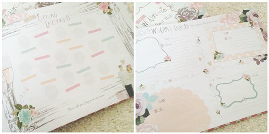 Vintage floral fingerprint Guest Book