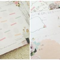 Vintage floral fingerprint Guest Book