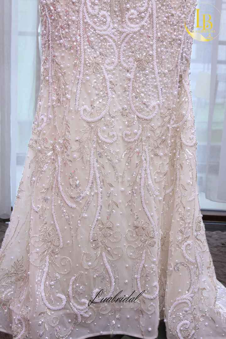 Lace mermaid wedding dress for sale - 9