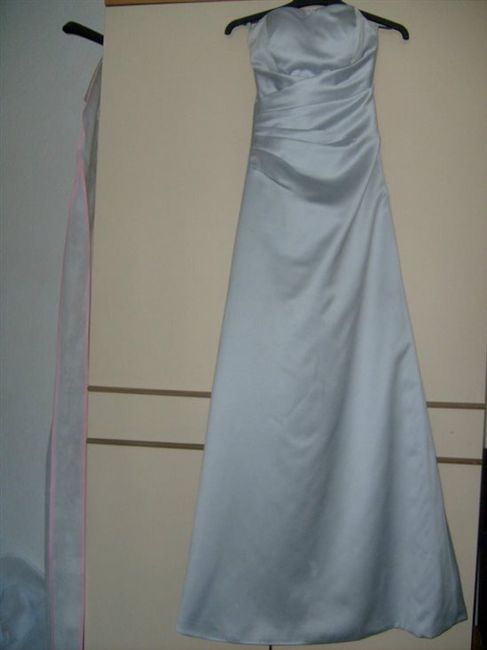 Silver Satin Bridesmaid Dress Size 6 / 8