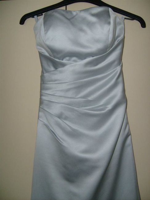 Silver Satin Bridesmaid Dress Size 6 / 8