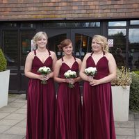 4 rich burgandy twist and wrap bridesmaid dresses for sale ***pictures*** UPDATED!!