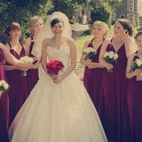 2 BHS Merlot Twist and Wrap Bridesmaid Dresses ****Pictures****