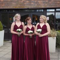 2 BHS Merlot Twist and Wrap Bridesmaid Dresses ****Pictures****