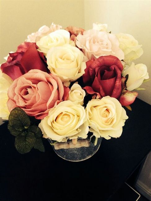 homemade stuff for my wedding - a couple of special centre pieces - **flashes**