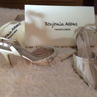 ***REDUCED*** Elen Hendersen Tiara (pearl and crystal) and Benjamin Adams shoes (size 6)