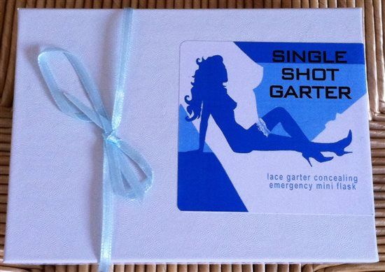 Bridal Garters with secret Single Shot Hip Flask! Perfect for Weddings & Hen Parties.