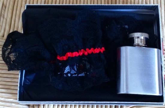 Bridal Garters with secret Single Shot Hip Flask! Perfect for Weddings & Hen Parties.