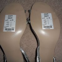 For Sale Bride / Bridemaid Shoes Size 6 Silver New Look Sandals *BRAND NEW*