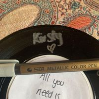 What pen is used to write on vinyl records? - 1