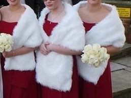 Winter/Burgundy wedding accessories