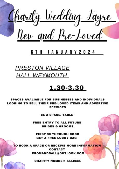 Charity Wedding Fayre- New and Preloved 1