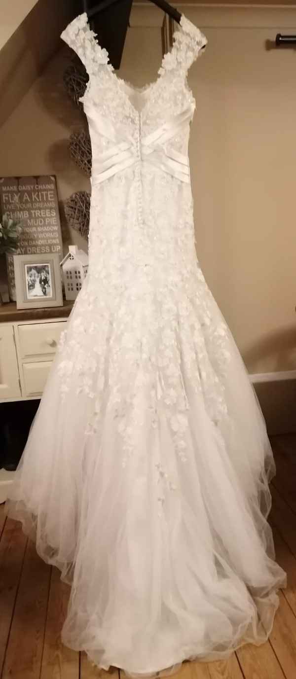 Justin Alexander Bridal Gown, size 12 - Ivory Lace Fishtail - for Sale! - 6