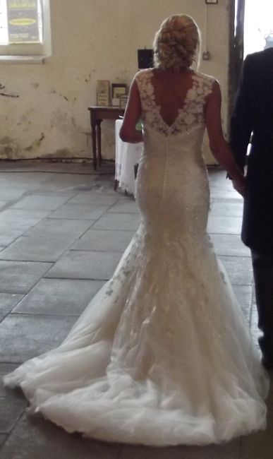 Justin Alexander Bridal Gown, size 12 - Ivory Lace Fishtail - for Sale! 2