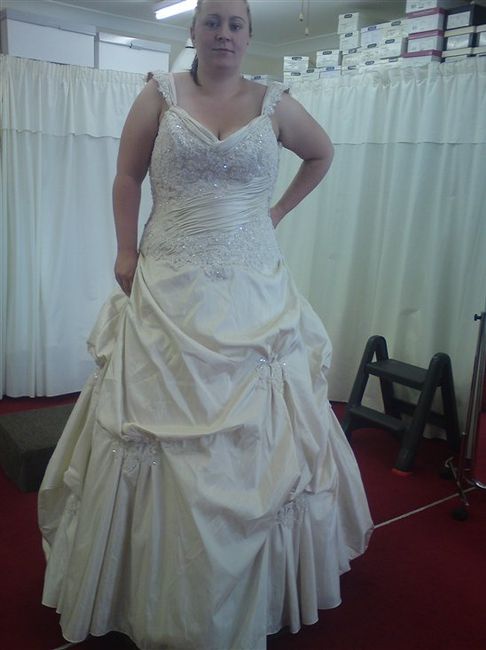 1st dress fitting today  **Updated with flash**