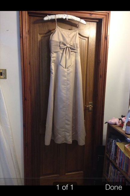 age 12 champange/gold bridesmaid dress