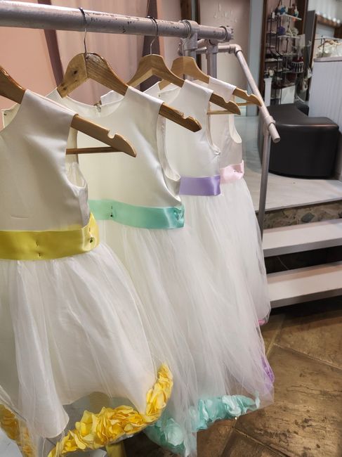 Mixed colour Bridesmaid dresses 1