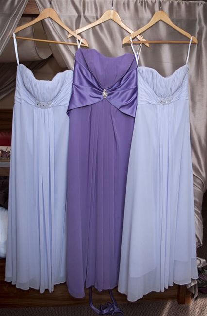 3 kelsey rose bridesmaid dresses and mak Lesley bridesmaid dress lavender purple and pink