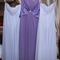 3 kelsey rose bridesmaid dresses and mak Lesley bridesmaid dress lavender purple and pink