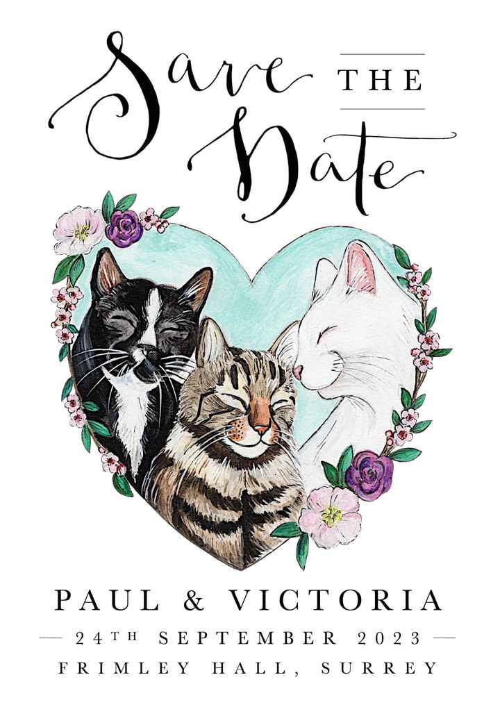 Our fantastic save the date cards made by Maggiesneedle on Etsy