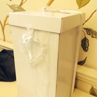Ivory Silk Wedding Card Post Box