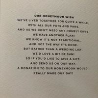 Wedding gift list - 1