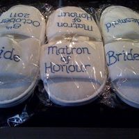 Our slippers & suitcase decorated *flashy*