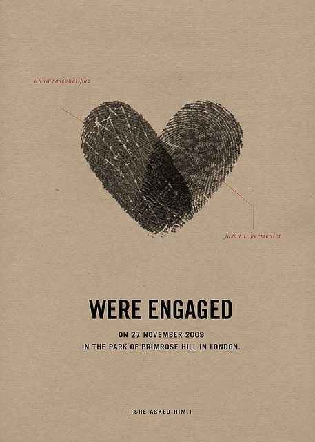 Now, I don't see the point in engagement announcement cards... 