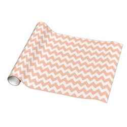 Peach chevron paper