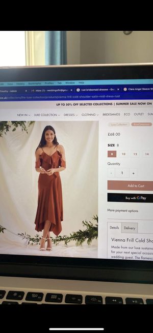 Rust/copper/burnt orange bridesmaid dresses - 1