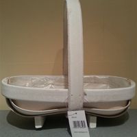 Items for sale - aqua/black centrepieces, mirror plates, table card holders, flower petal basket, ta