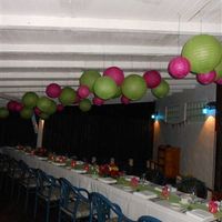 Re: Lanterns - Fuchsia, lime and ivory