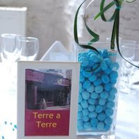 12 clear vases, 6 white table name holders, 8 vintage bucket tealight holders for sale