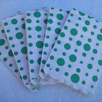 paper bags with green spots unused