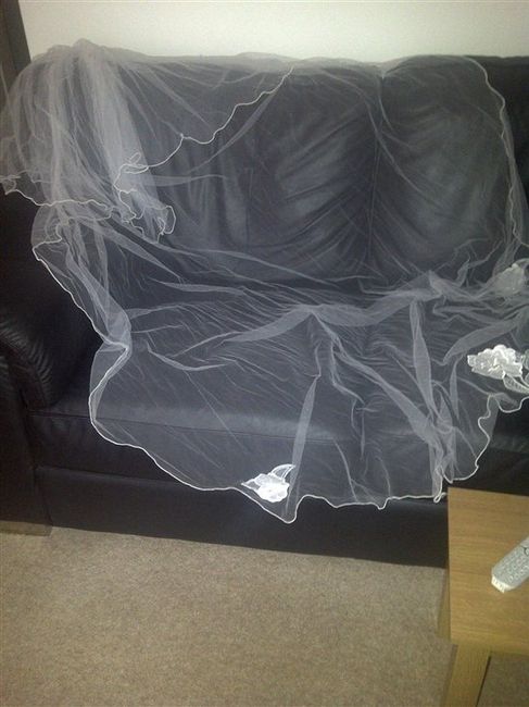 Re: Anything Vintage and a cathedral length ivory veil!