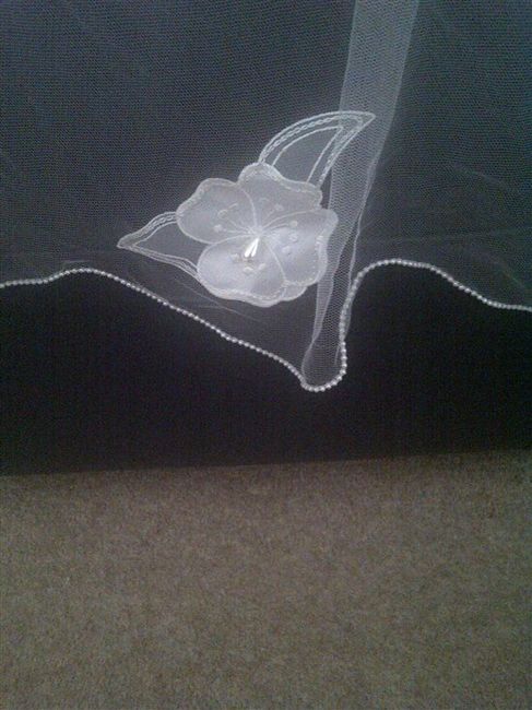 ***** lovely ivory and pearl veil for sale*****