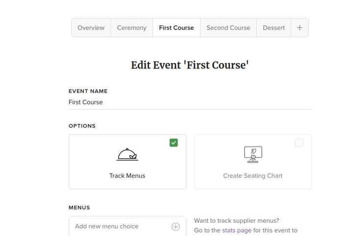 Collecting menu options - 2