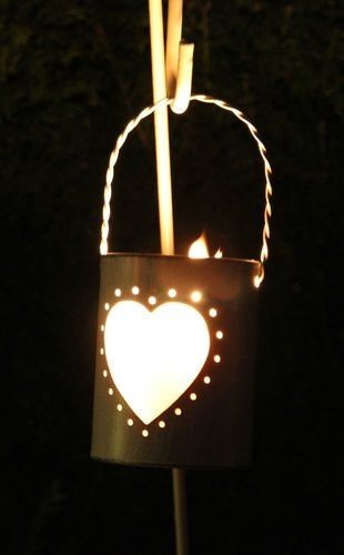 white heart metal candle holders for sale