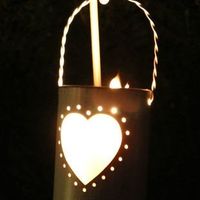 white heart metal candle holders for sale