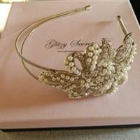 Table decorations, sweetie jars, tiara and other wedding things