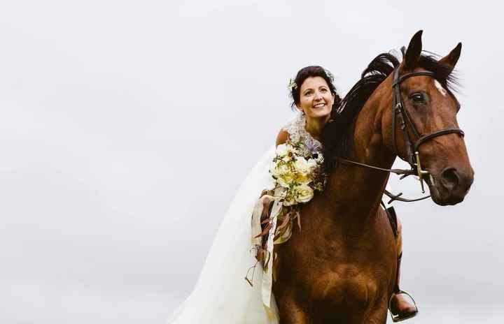 Anybody ever ridden their own horse to the wedding? 8